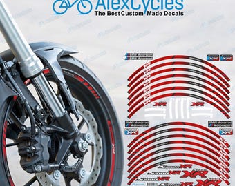 S1000XR S1000 XR Racing Equipment Wheel Rim Laminated Stripes Decals Stickers Kit fits BMW Motorrad Motorsport