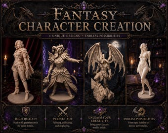 Fantasy Character Creation – Custom 3D Printed Models