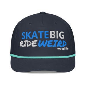 Skate Big Ride Weird Rope Cap, Woodlife, Locals, No Screens, Cotton Nylon Blend