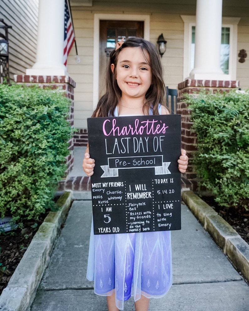 First day of school sign First day of school chalkboard Last day of school sign Kinder Last day of school chalkboard Back to school