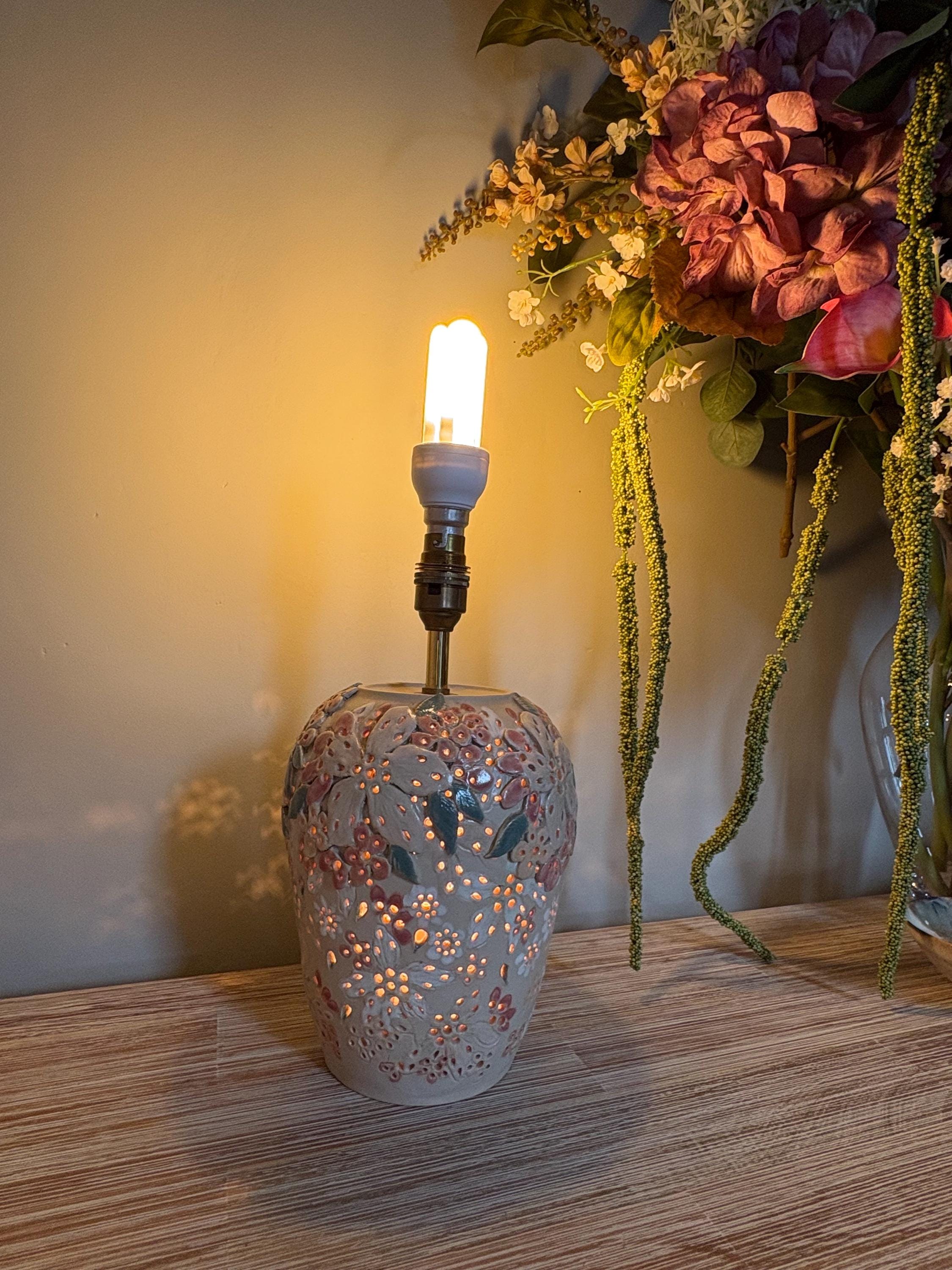 Laura Ashley Flower Lamp - Etsy