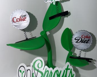 Pinza inspirada en Coca-Cola Light, Coca-Cola Light Rave Sprout: accesorio para el cabello o sombrero de festival para bodas, conciertos, deportes, juegos y eventos.