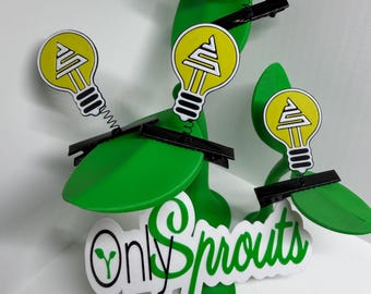 Clip inspirado en el logo de John Summit Lights Off Rave Sprout: accesorio para el cabello o sombrero para festivales, bodas, conciertos, deportes, juegos y eventos.