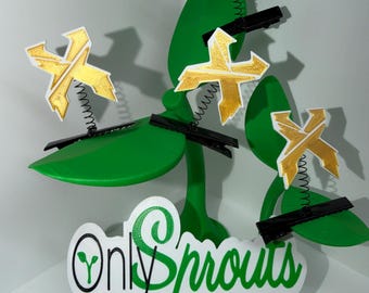 Clip para el cabello con el logotipo de Excision: accesorio para el cabello impreso en 3D para festivales Rave Sprout