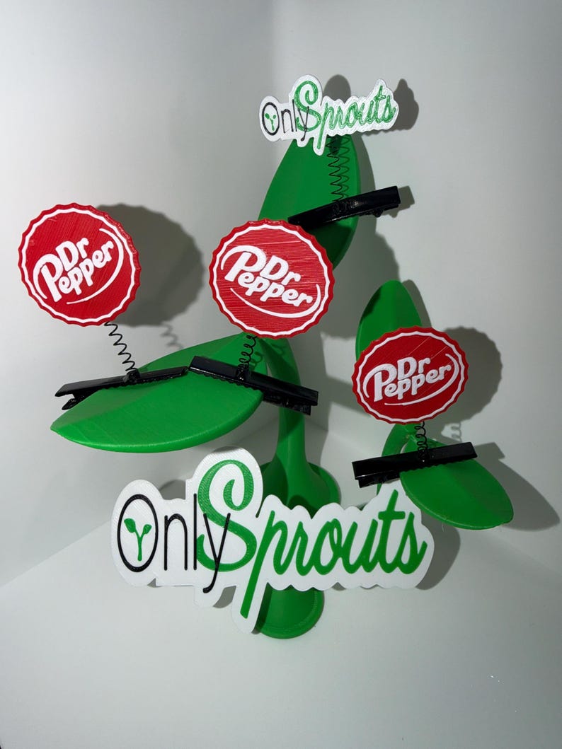 Sprout Pin Rave Dr. Pepper Inspired Rave Sprout Clip – Festival Hair & Hat Accessory - Etsy