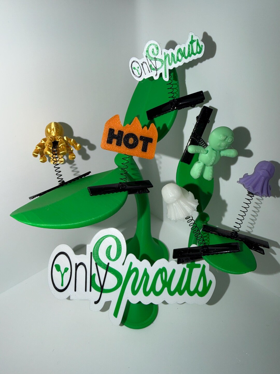 Side Quest Assorted 3D Printed Festival Hair Clip Accessory Rave Sprout ...