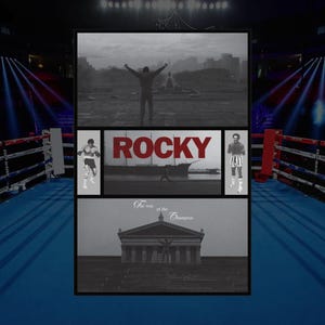 Rocky Movie Poster - Boxing Wall Art - Apollo Creed - Sports Room Decor - Inspirational Gym Print - Balboa Underdog Decor