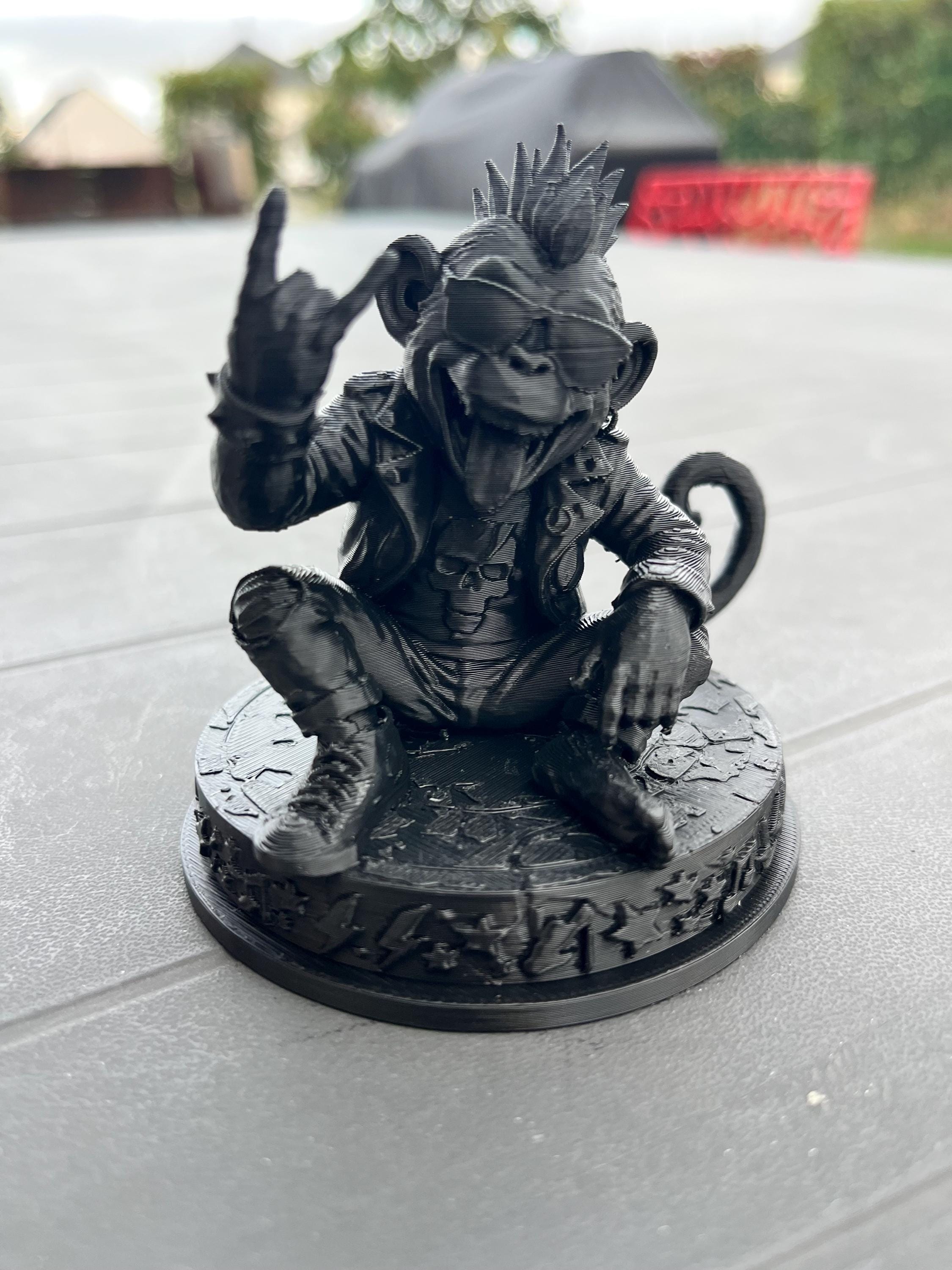 Monkey Musician Figurine - Etsy