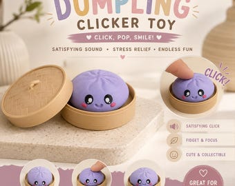 Brinquedo Clicker Kawaii em Formato de Bolinho | Brinquedo Anti-Stress Fofo para Mesa | Opção de Cor Surpresa | Alívio Sensorial do Estresse | Brinquedo Colecionável
