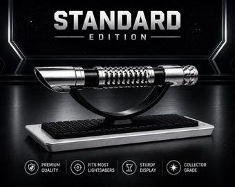 Star Wars Lightsaber Stand,  Lightsaber Display Stand, Galaxy Inspired Holder, Desktop Hilt Display, Jedi and Sith Collector Gift
