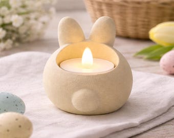 Minimalist Bunny Tealight Holder | Spring Easter Decor