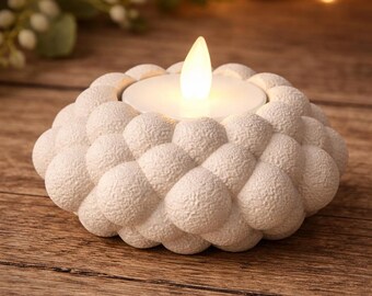 Bubble Tealight Holder – Modern LED Candle Holder