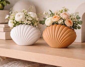 Shell Vase | Modern Coastal Home Decor