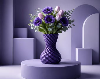3D Printed Spiral Vase | Modern Geometric Home Decor