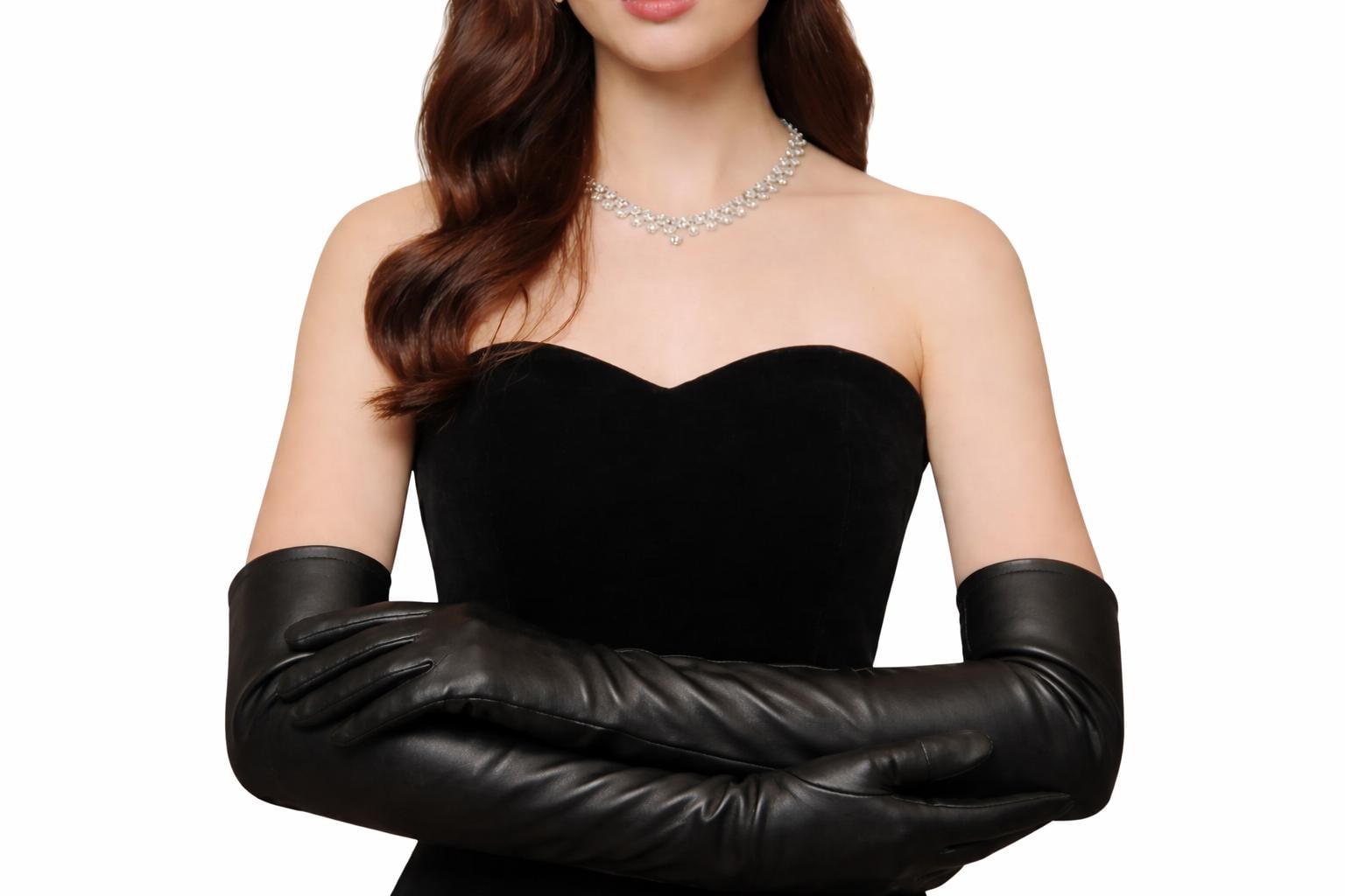 chinese dress ladies DEMETER STRETCH LEATHER DRESS  AS by DF