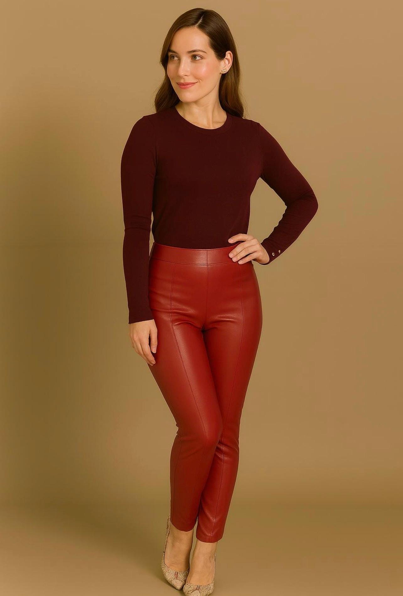 Y2k Leather Pant - Etsy