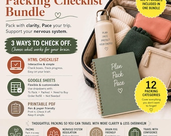 Paquete de listas de verificación para viajes con enfermedades crónicas (Excel, PDF, HTML)