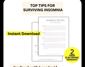 Insomnio con enfermedad crónica: los mejores consejos para sobrevivir (PDF descargable) Covid prolongado, MECFS, disautonomía, POT, MCAS.
