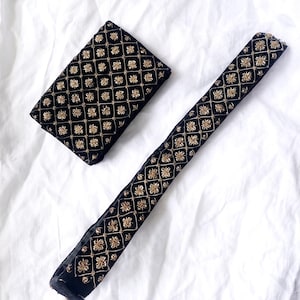 Vintage Zardozi Clutch Tasche und Gürtel Set