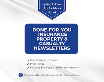 Spring Pack (3 months) for Insurance Newsletters (Property and Casualty)