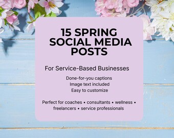 15 Spring Social Media Posts for Service Businesses (Canva Templates)