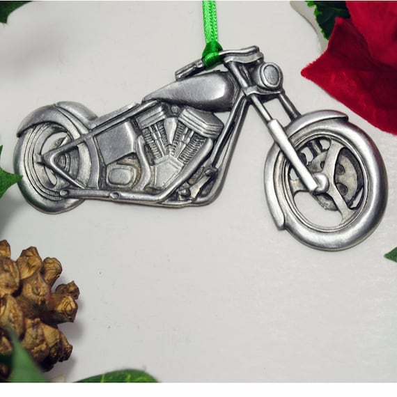 Motorcycle Ornament Made in America from Fine Pewter Etsy