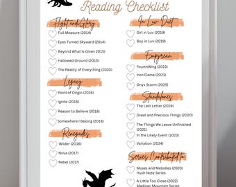 Rebecca Yarros Reading Checklist (Digital Download)