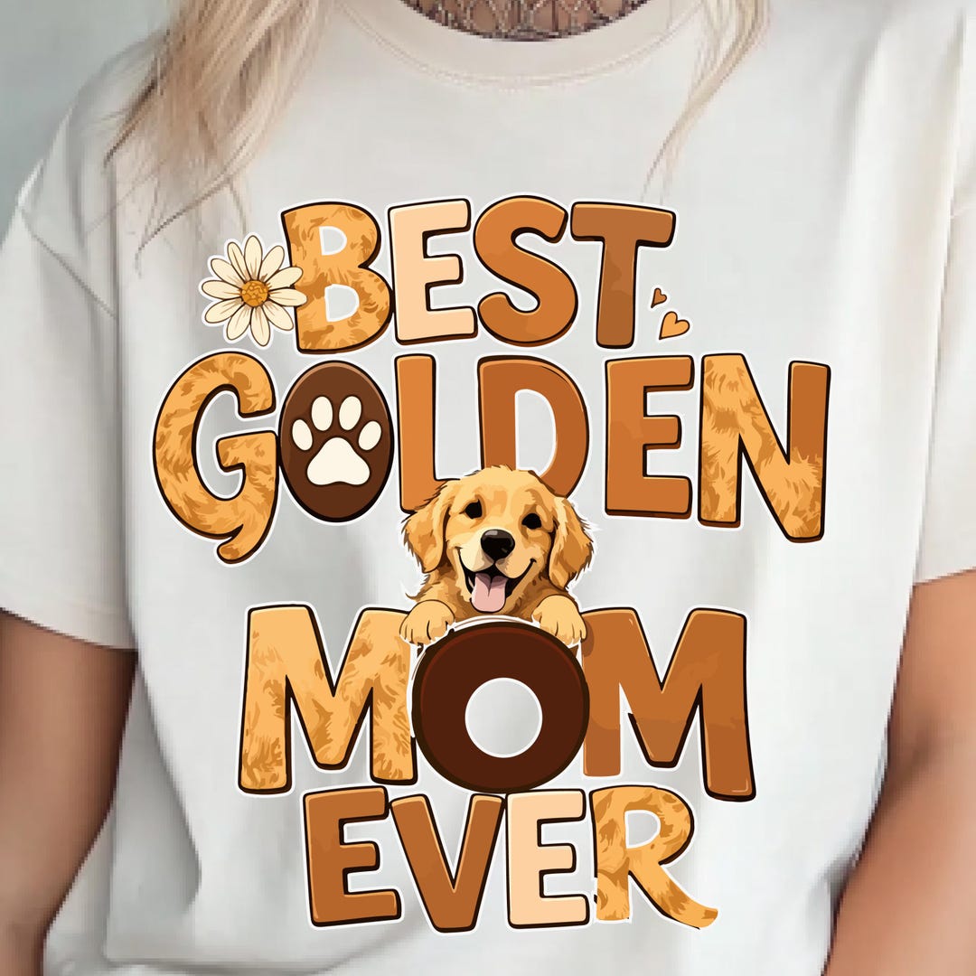 Best Golden Mom Ever PNG SVG, Golden Retriever Dog Mom Design, Mothers ...
