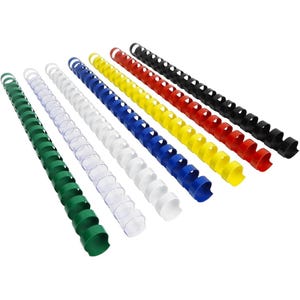 100 Plastic Binding Combs 5/16in. 19-Ring 40-Sheet Capacity Colorful Comb Binding Spines Max. Binding Letter Size Paper Box of 100