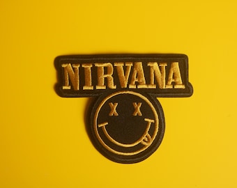 NIRVANA patch, rock patch, band patch, music patch, iron on patch, embroidered patch, patch for jacket