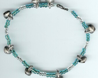 Anklet with Genuine Heishi beads Shell Lei 9.5 Hawaii Beach Wear Resort Style Surfer Core Riders