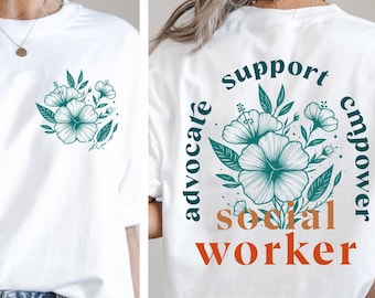 Camiseta de trabajador social escolar Camiseta de trabajador Camiseta de habilidades de afrontamiento Regalo para trabajador social Camiseta de regreso a clases para trabajador social Camiseta de trabajador social Defensor
