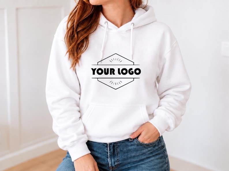 Customizable Logo Hoodie, Personalized Graphic Hoodie for Business ...