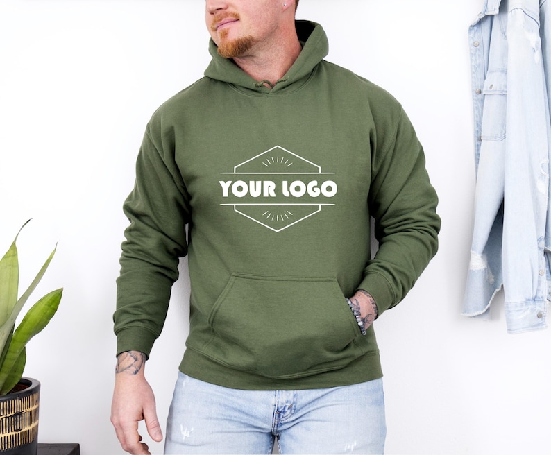 Customizable Logo Hoodie, Personalized Graphic Hoodie for Business ...