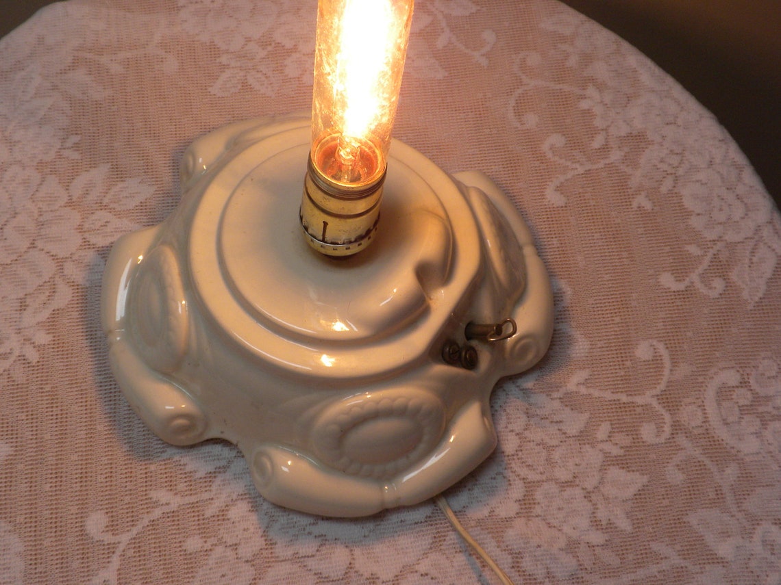 Vintage ceramic Christmas tree with musical box 22 inches Etsy