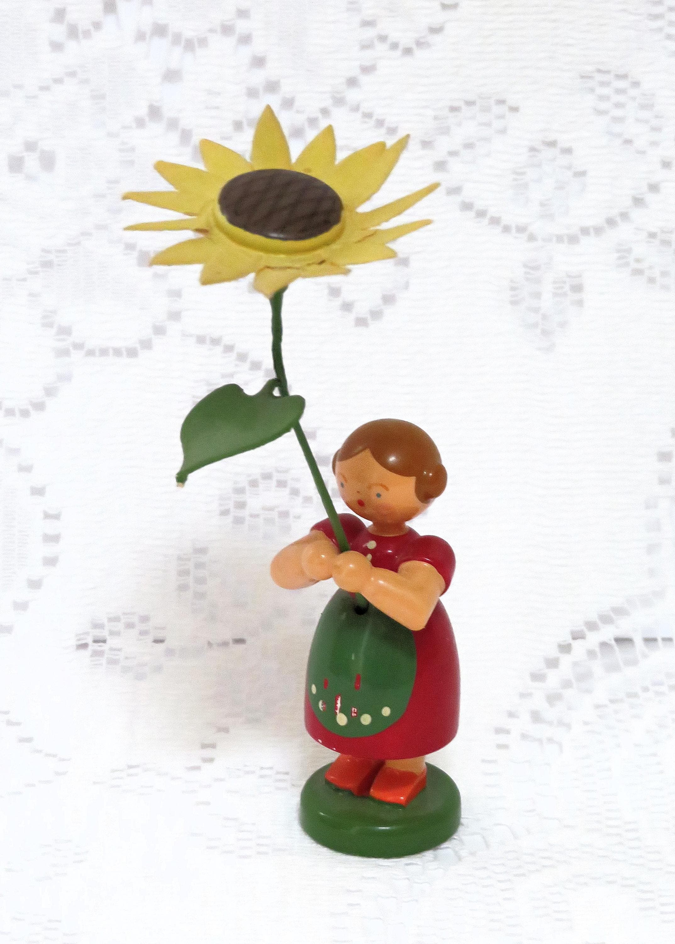 Erzgebirge Wooden Flower Girl - Etsy