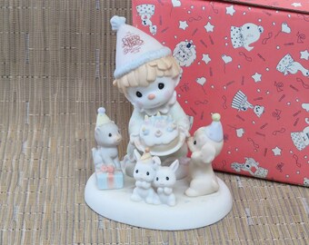 Precious Moments figurine, in box, 10 wonderful years of wishes, 1995, celebration, birthday, BC952, Enesco Precious Moments Birthday Club