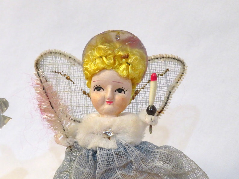 3 paper angels angel decor collectible angels mid century Christmas decor Christmas angels Max Eckardt 1959 collectible paper dolls