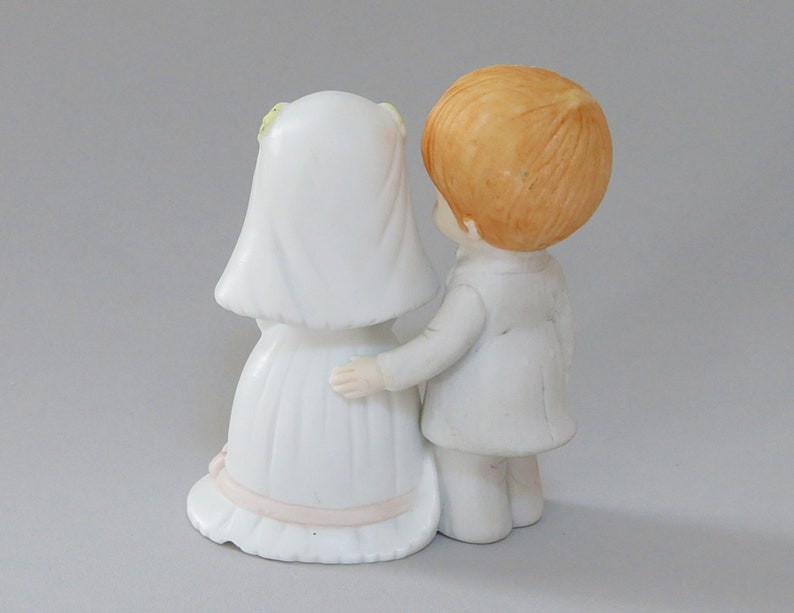 vintage LEFTON wedding cake topper, 04466, small wedding couple figurine, wedding cake toppers, wedding supplies, weddings image 2
