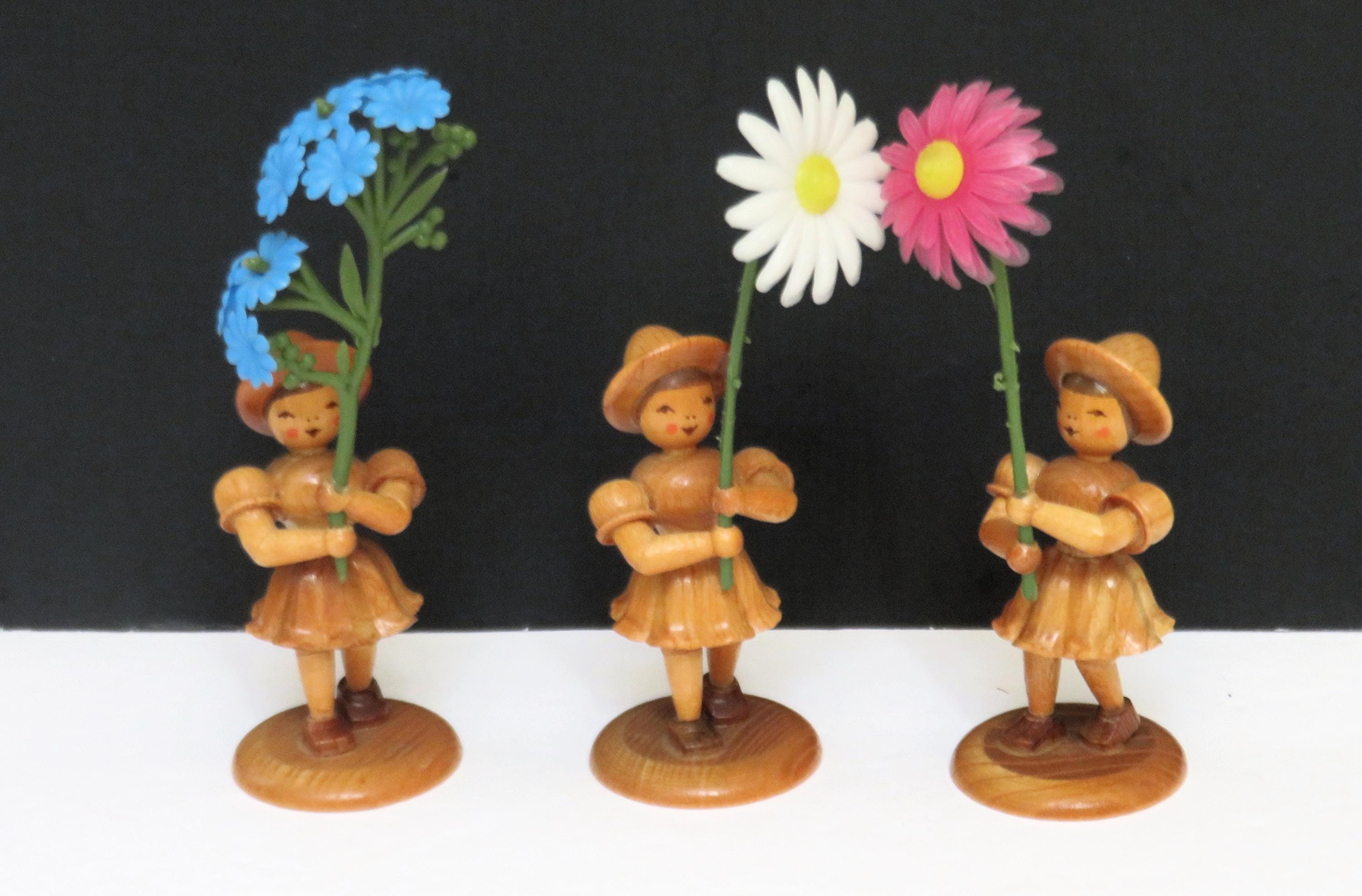 Erzgebirge Wooden Flower Girl - Etsy
