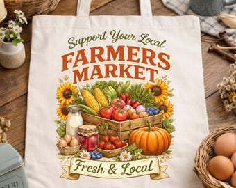 Farmers Market PNG, Cottagecore Garden Graphic, Sublimation Design (Digital Download)