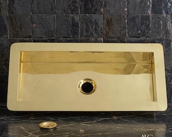 Hammered Brass Undermount Kitchen Sink, Unlacquered Bar Basin, Patina Finish