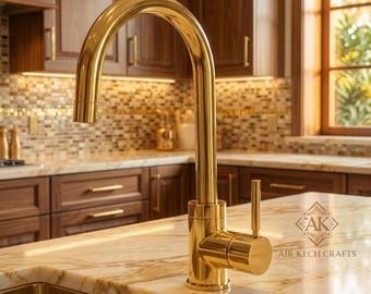 Nielakierowany kran z litego mosiądzu – kran zlewozmywakowy jednootworowy