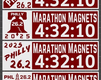 Marathon Finisher Time Magnet: Philadelphia Edition
