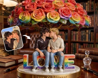 Custom Any Photo - Personalized LGBT Support Custom Shaped Acrylic Plaque