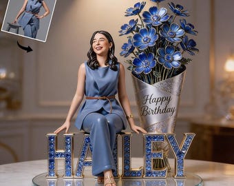 Custom Any Photo Perfect Birthday Gift - Personalized Birthday Custom Shaped Acrylic Plaque