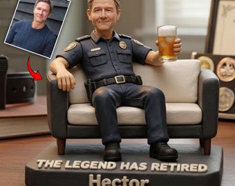 The Legend Has Retired - Personalized Police Officer Custom Shaped Acrylic Plaque
