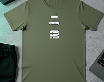 Network Engineer Sysadmin Router Switch T-Shirt, Homelab Minimalist Graphic Tee, IT Professional DevOps Cotton Top, Nerd Geek Birthday Gift