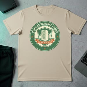 T-shirt med vintage-motiv från Homelab National Forest, rolig IT-sysadmin-nördhumor, DevOps Linux-programmerare, gåva, unisex bomullstopp