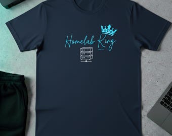 Homelab King T-Shirt | Server Rack Tech Nerd Tee | DevOps Sysadmin Gift